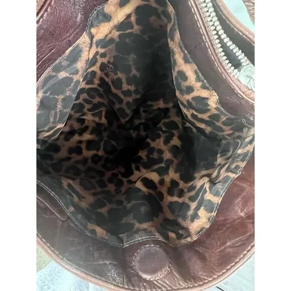 B. Makowsky Genuine Leather Hobo Studded Hobo Shoulder Bag - Picture 11 of 16